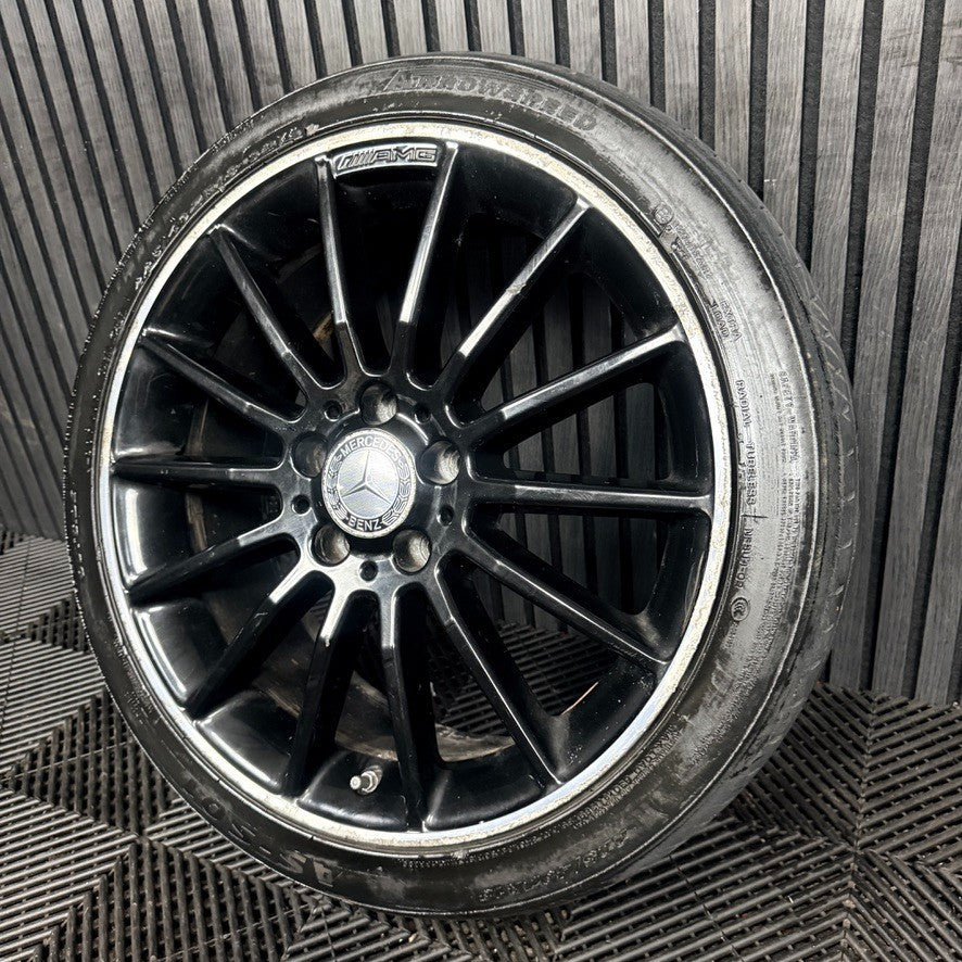 1X 18'' Mercedes AMG A Class CLA W176 Black Alloy Wheel Tyre A1764010200 Genuine