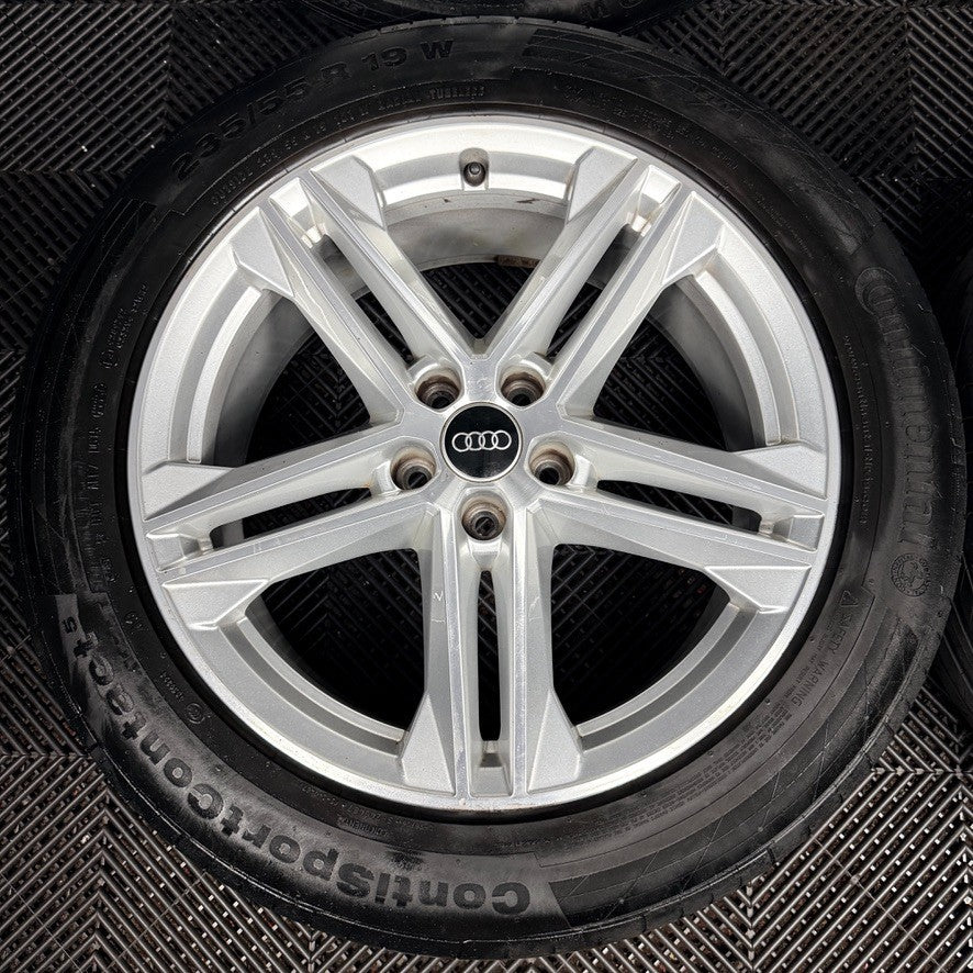 19'' Audi Q5 5 Double Spoke S Line Alloy Wheels Tyres 5X112 80A601025G Genuine