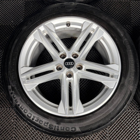 19'' Audi Q5 5 Double Spoke S Line Alloy Wheels Tyres 5X112 80A601025G Genuine