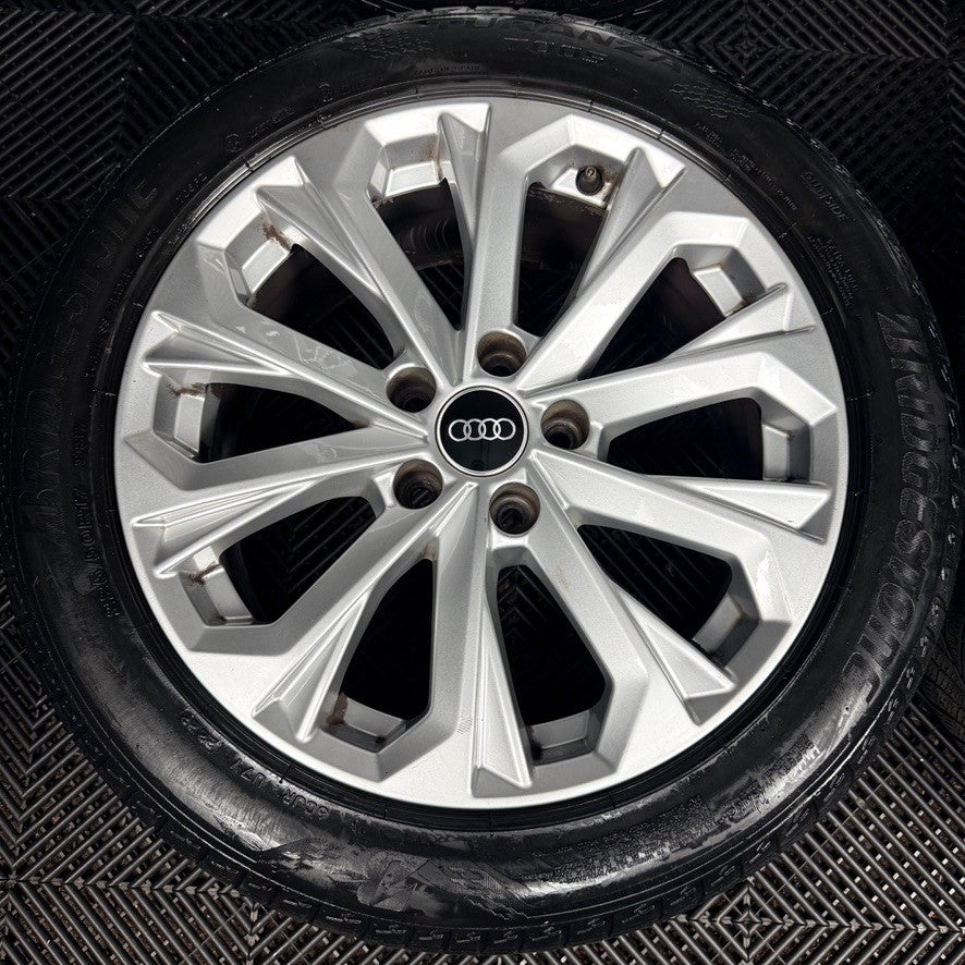 17'' Audi A4 Silver B8 B9 10 Spoke Alloy Wheels Alloys Tyres 8W0601025L Genuine
