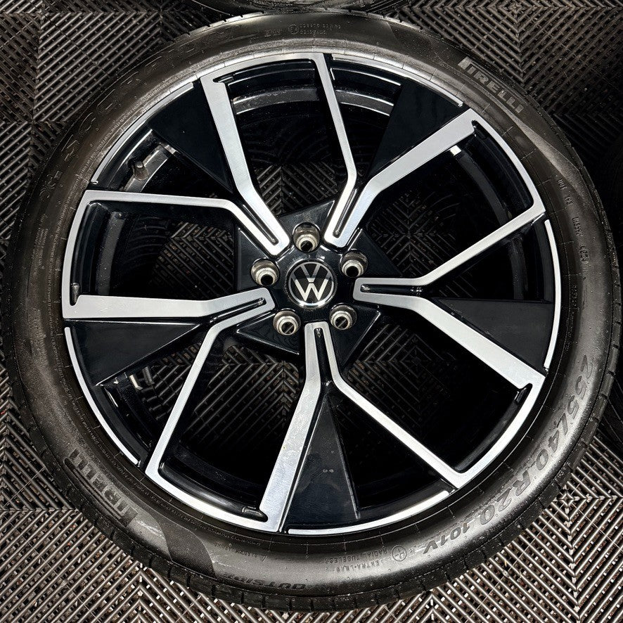 20" VW Tiguan R Line Leeds Black DC Alloy Wheels Tyres Alloys 571601025F Genuine