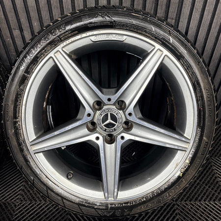 18'' Mercedes AMG C Class W205 Grey DC 5 Spoke Alloy Wheels Tyres Alloys Genuine