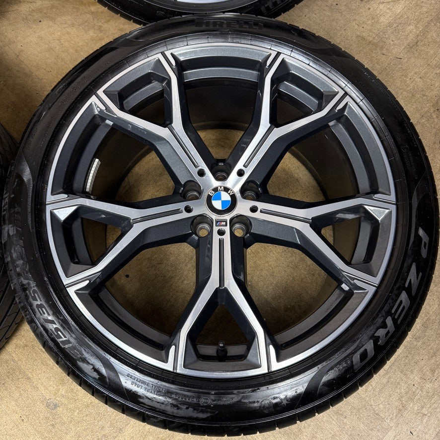 21'' GENUINE BMW X5 X6 G05 G06 741M M SPORT ALLOYS WHEELS ALLOYS TYRES