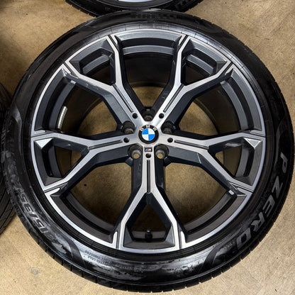 21'' GENUINE BMW X5 X6 G05 G06 741M M SPORT ALLOYS WHEELS ALLOYS TYRES