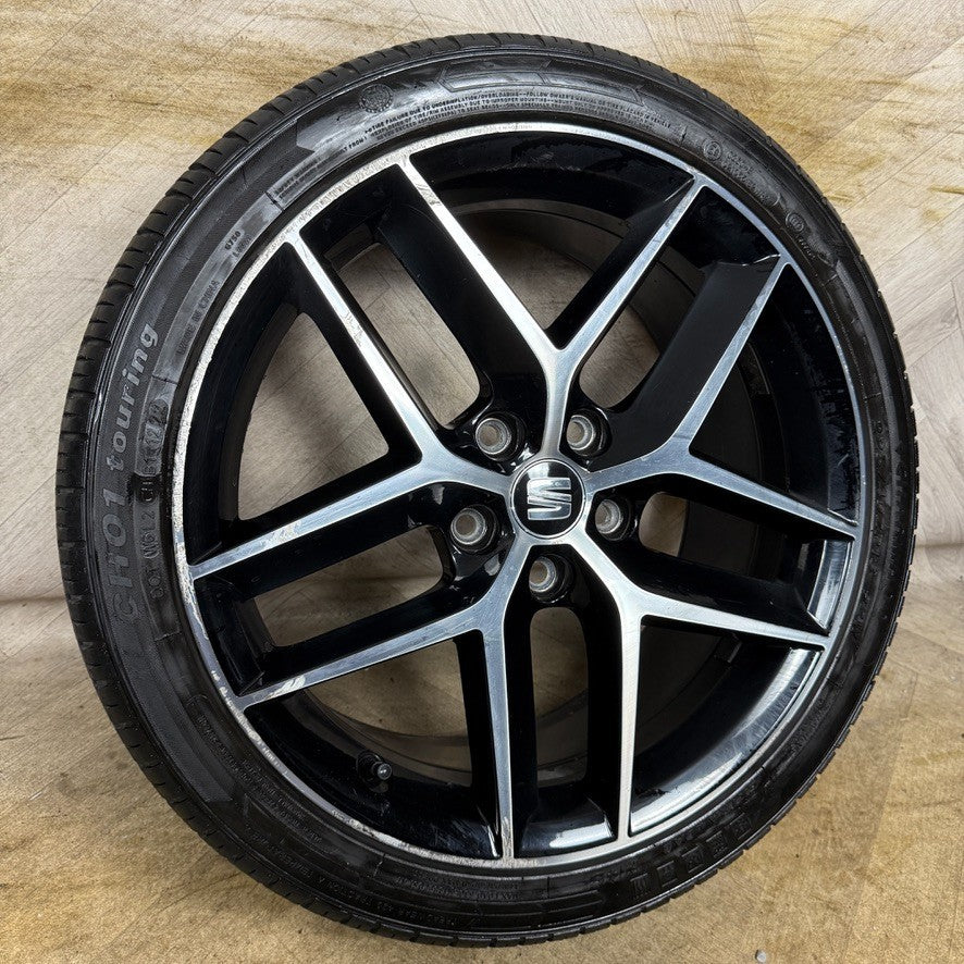 1X 18'' GENUINE SEAT LEON FR PERFORMANCE MK3 ALLOY WHEEL TYRE SINGLE 5F0601025AB