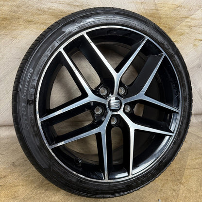 1X 18'' GENUINE SEAT LEON FR PERFORMANCE MK3 ALLOY WHEEL TYRE SINGLE 5F0601025AB