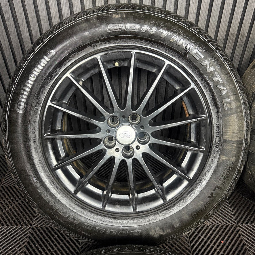 18'' GENUINE RANGE ROVER VELAR MULTISPOKE MATT BLACK LAND ALLOY WHEELS TYRES
