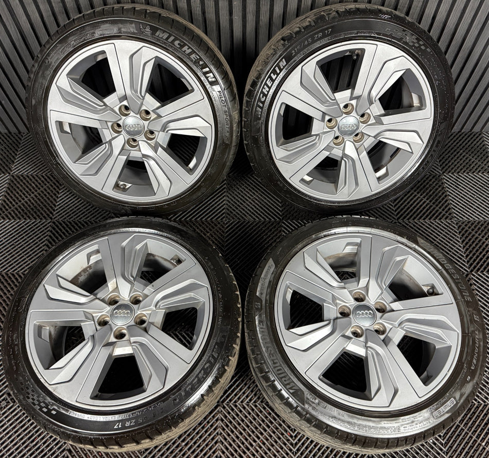 17'' GENUINE AUDI A1 S LINE NEW MODEL GREY ALLOY WHEELS ALLOYS TYRES 82A601025AH