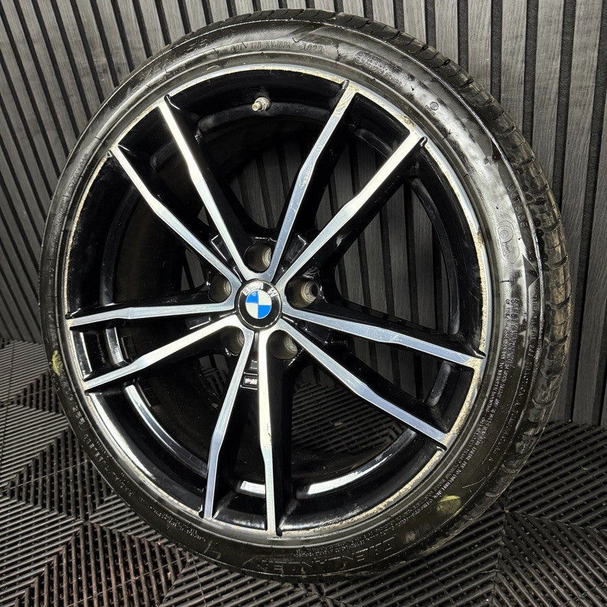1X 19" GENUINE BMW 3 SERIES 791 M SPORT 4 G20 BLACK DC ALLOY WHEEL 8089892 FRONT