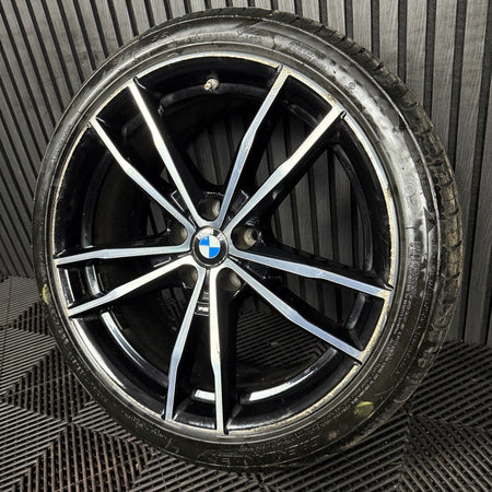 1X 19" GENUINE BMW 3 SERIES 791 M SPORT 4 G20 BLACK DC ALLOY WHEEL 8089892 FRONT
