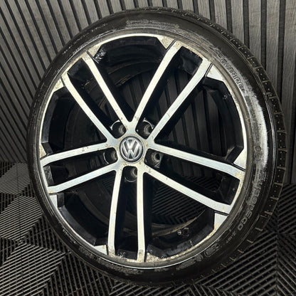 1X 18'' GENUINE VW GOLF GTD NOGARO GT GTI MK7 ALLOY WHEEL TYRE 5G0601025AQ