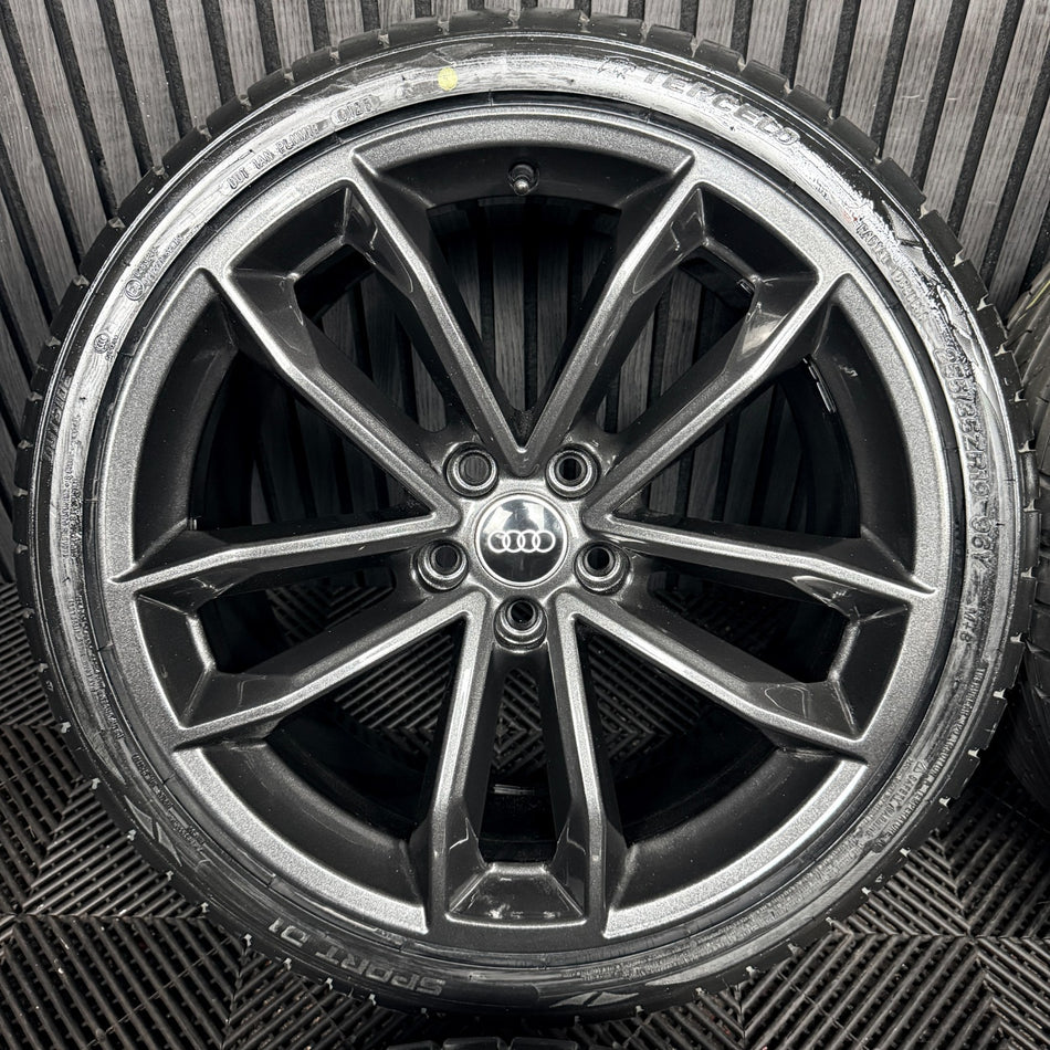 19'' Audi A5 S Line S5 Grey Alloy Wheels Alloys Tyres 8W0601025DF Genuine