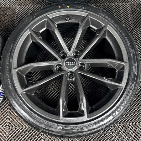 19'' Audi A5 S Line S5 Grey Alloy Wheels Alloys Tyres 8W0601025DF Genuine