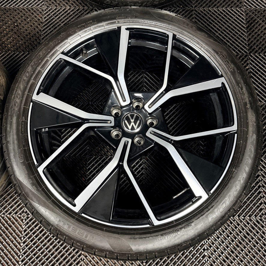 20" VW Tiguan R Line Leeds Black DC Alloy Wheels Tyres Alloys 571601025F Genuine