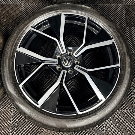 20" VW Tiguan R Line Leeds Black DC Alloy Wheels Tyres Alloys 571601025F Genuine