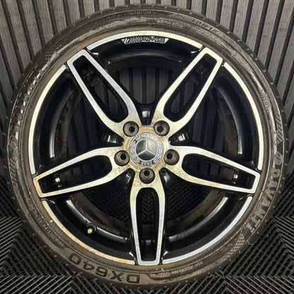 1X 18'' GENUINE AMG MERCEDES A B CLASS CLA BLACK DC ALLOY WHEEL TYRE A1764010700