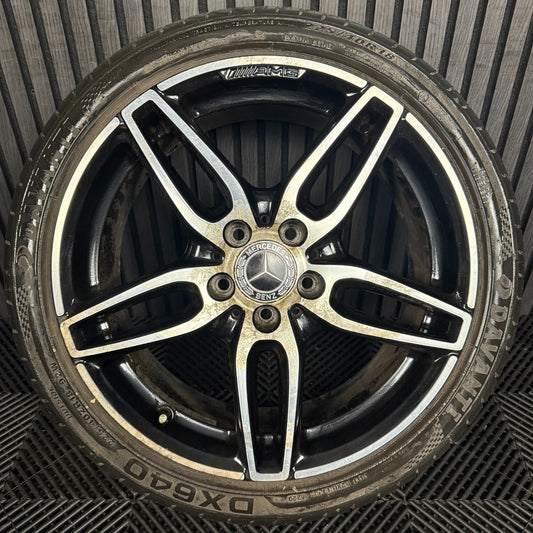 1X 18'' GENUINE AMG MERCEDES A B CLASS CLA BLACK DC ALLOY WHEEL TYRE A1764010700