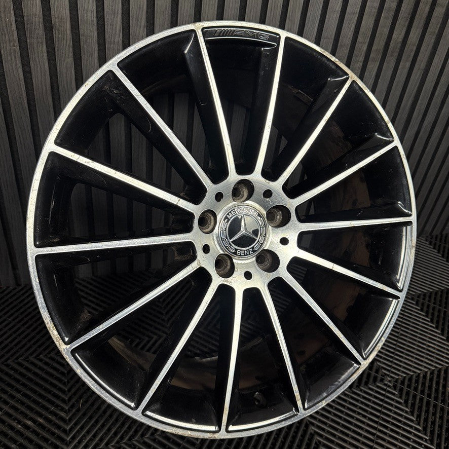 1X 20" GENUINE AMG MERCEDES E CLASS BLACK ALLOY WHEEL BACK W213 A2134012300 REAR