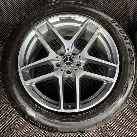 19'' GENUINE MERCEDES AMG GLC GREY DC SPORT ALLOY WHEELS TYRES 5X112