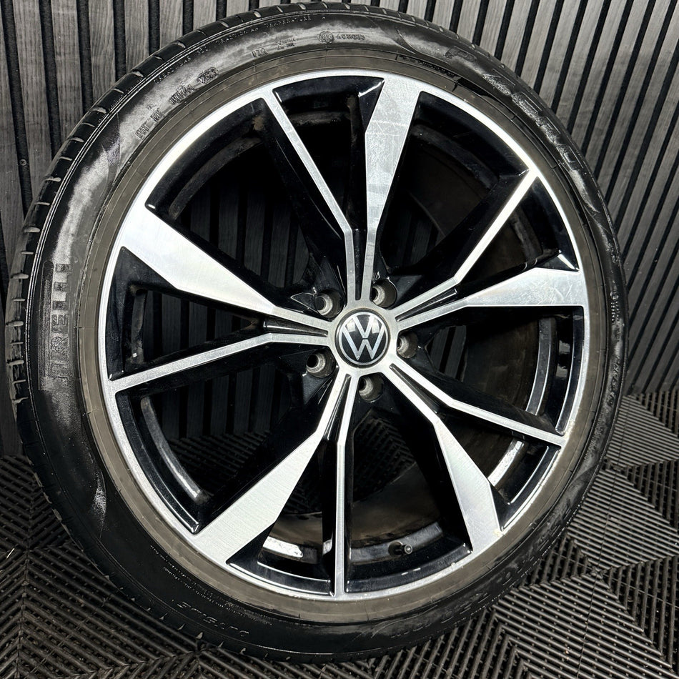1X 20'' VW Tiguan Misano R Line 5NA601025AH Black DC Alloy Tyre Wheel Genuine