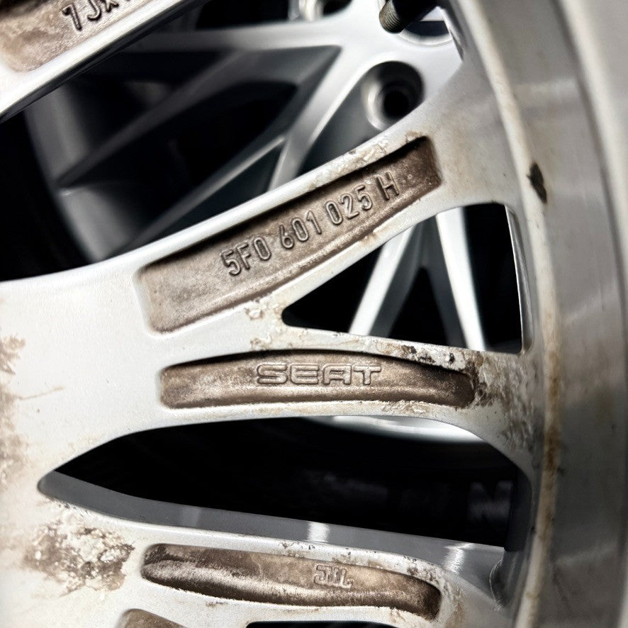 17'' Seat Leon MK3 MK2 FR Silver Alloy Wheels Alloys Tyres 5F0601025H Genuine