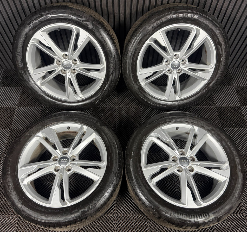19'' Audi Q3 S Line 5 Double Spoke Alloy Wheels Tyre Alloys 83A601025M Genuine