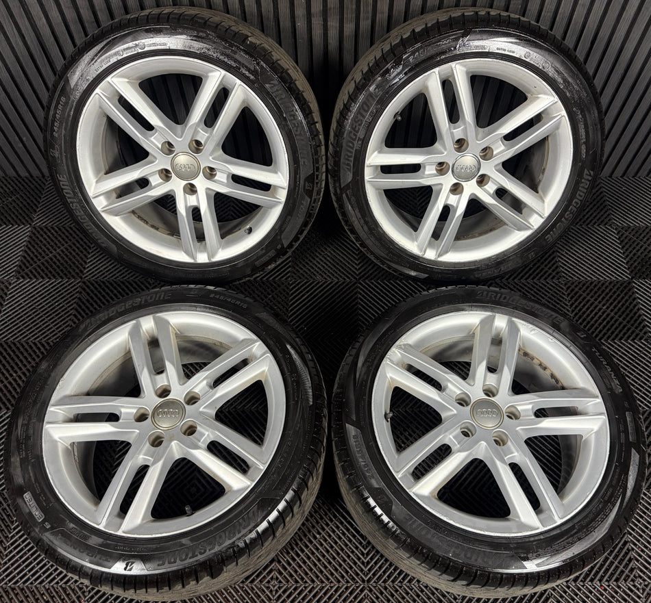 18'' GENUINE AUDI A6 C7 S LINE SILVER ALLOYS WHEELS TYRES 4G0601025BL 5X112
