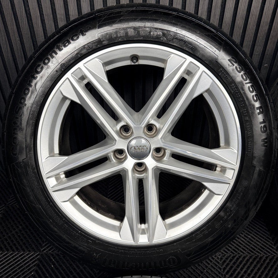19'' Audi Q5 5 Double Spoke S Line Alloy Wheels Tyres 5X112 80A601025G Genuine