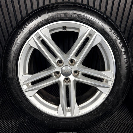 19'' Audi Q5 5 Double Spoke S Line Alloy Wheels Tyres 5X112 80A601025G Genuine