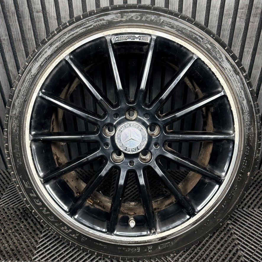 1X 18'' Mercedes AMG A Class CLA W176 Black Alloy Wheel Tyre A1764010200 Genuine