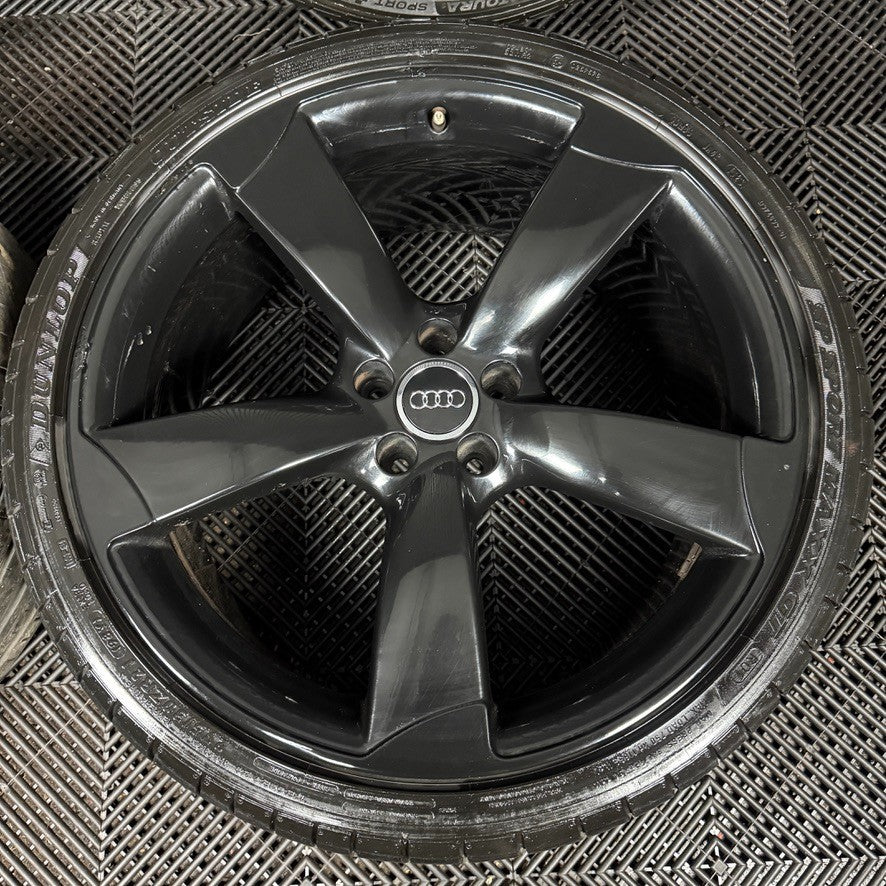 21" GENUINE AUDI A7 S LINE S7 ROTOR BLACK EDITION ALLOY WHEELS TYRES 4H0601025BA