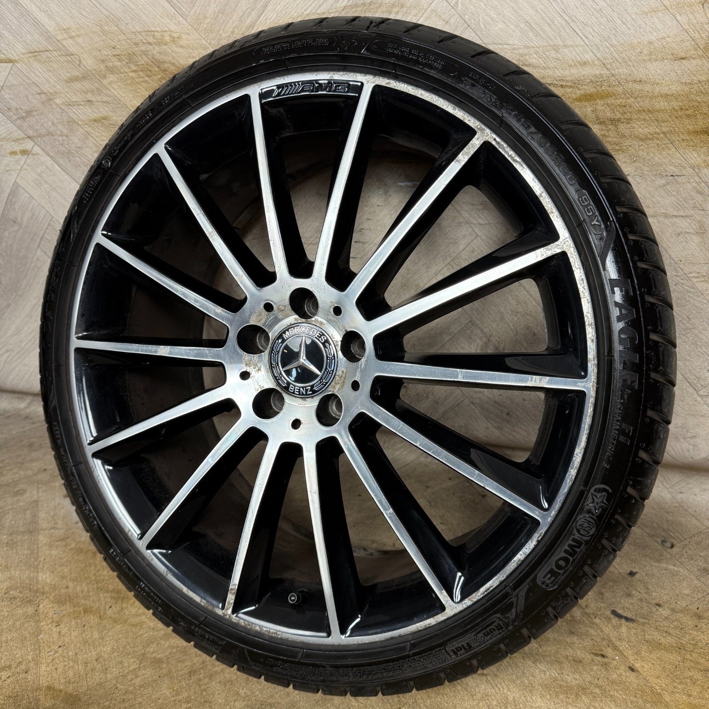 1X 20" GENUINE AMG MERCEDES E CLASS BLACK DC ALLOY WHEEL W213 FRONT A2134012200