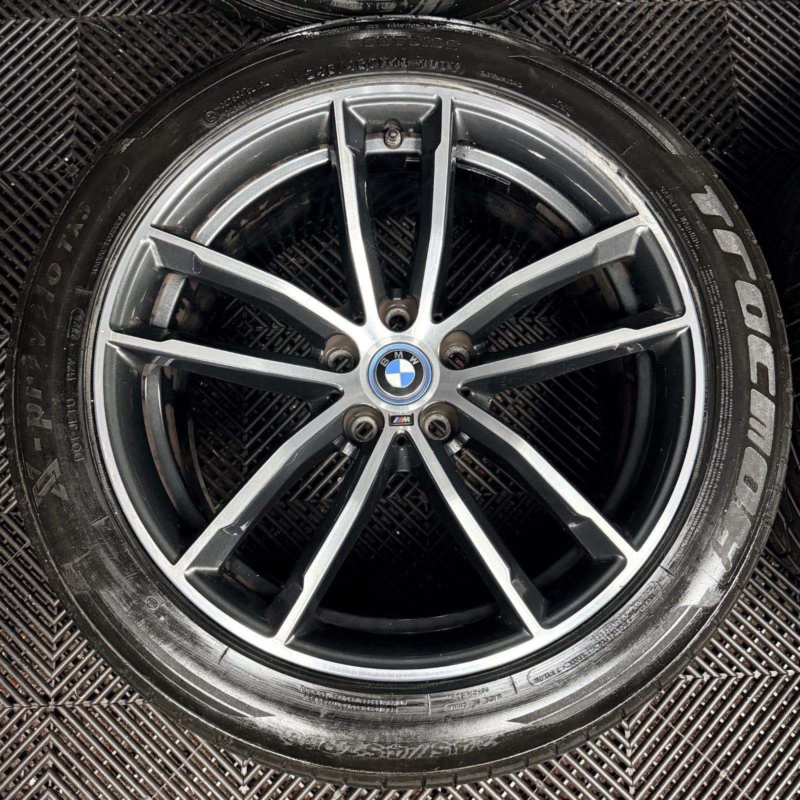 18" Bmw 5 Series 4 662 Grey Dc M Sport G30 G31 Alloy Wheel Tyres 7855081 Genuine