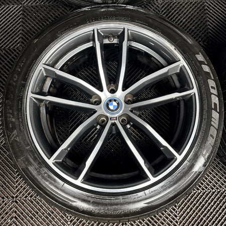18" Bmw 5 Series 4 662 Grey Dc M Sport G30 G31 Alloy Wheel Tyres 7855081 Genuine