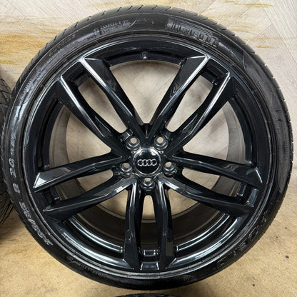 20'' GENUINE AUDI A6 S LINE BLACK EDITION C7 ALLOYS WHEELS TYRES 4G9601025M