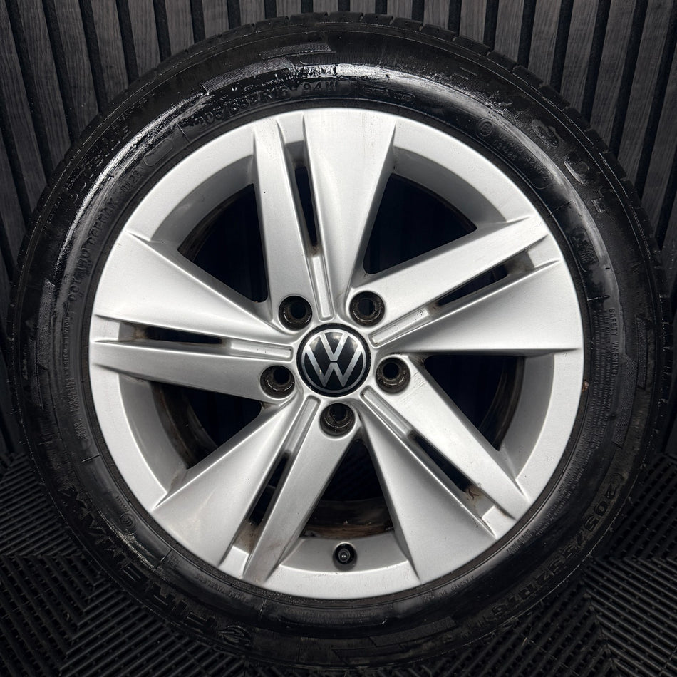1X 16'' VW Golf MK8 Norfolk Alloy Wheel Tyre GT Single 5H0601025 Genuine