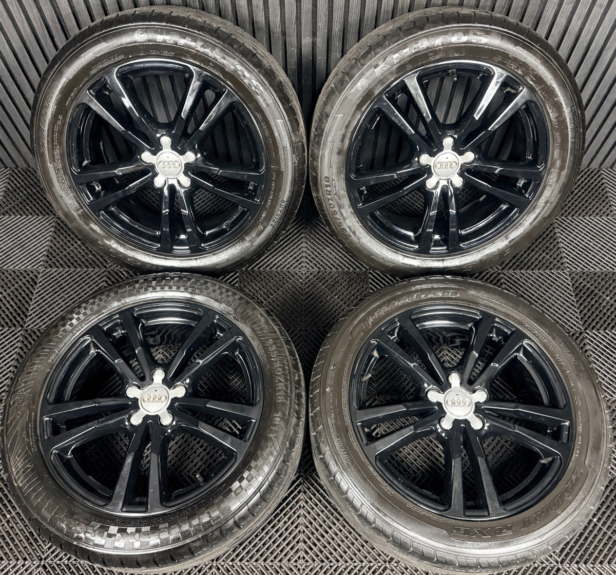18'' Audi Q3 S Line 5 Double Spoke Black Alloy Wheels Tyres Alloys Genuine