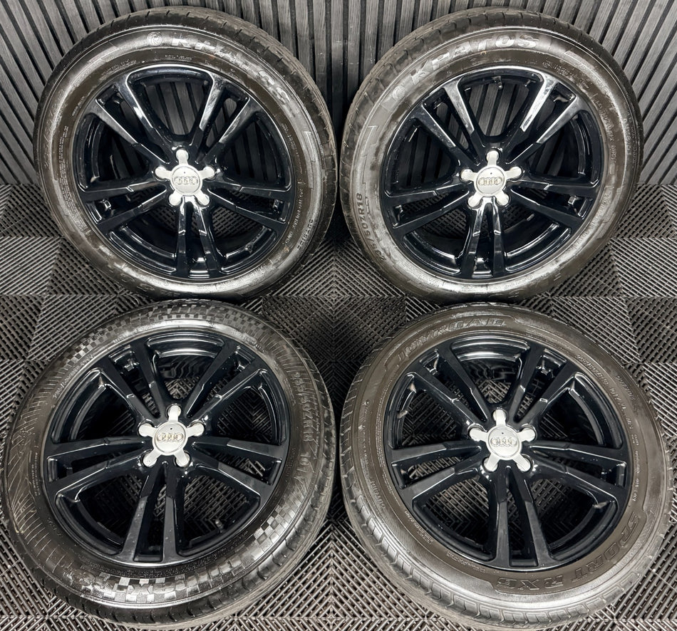 18'' Audi Q3 S Line 5 Double Spoke Black Alloy Wheels Tyres Alloys Genuine
