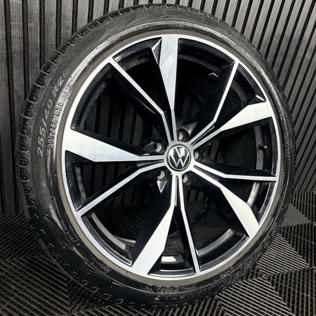1X 20'' VW Tiguan Misano R Line 5NA601025AH Black DC Alloy Tyre Wheel Genuine