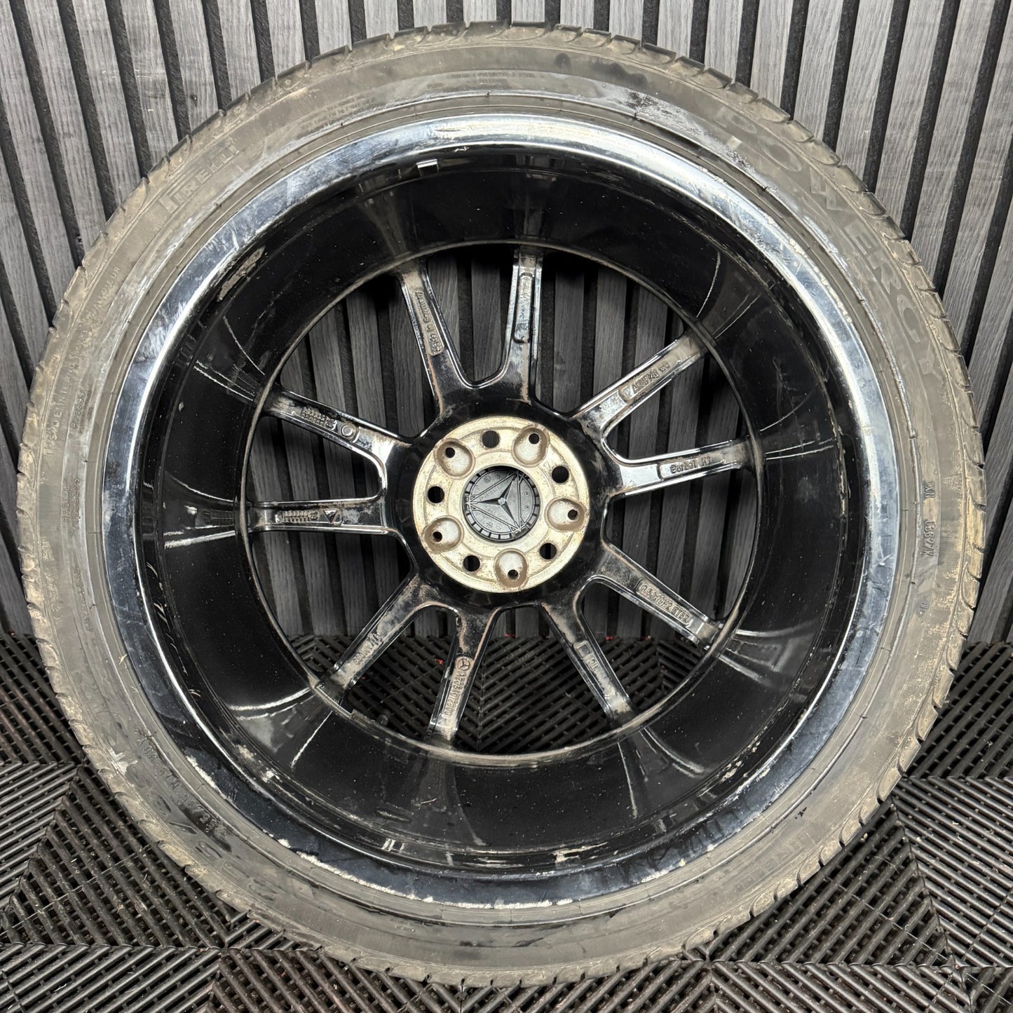 1X 19" GENUINE AMG MERCEDES C CLASS BLACK ALLOY WHEEL W205 REAR A2054012300