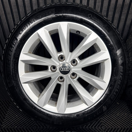 16'' GENUINE AUDI A3 SILVER MULTISPOKE ALLOY WHEELS ALLOYS TYRES 8Y0601025