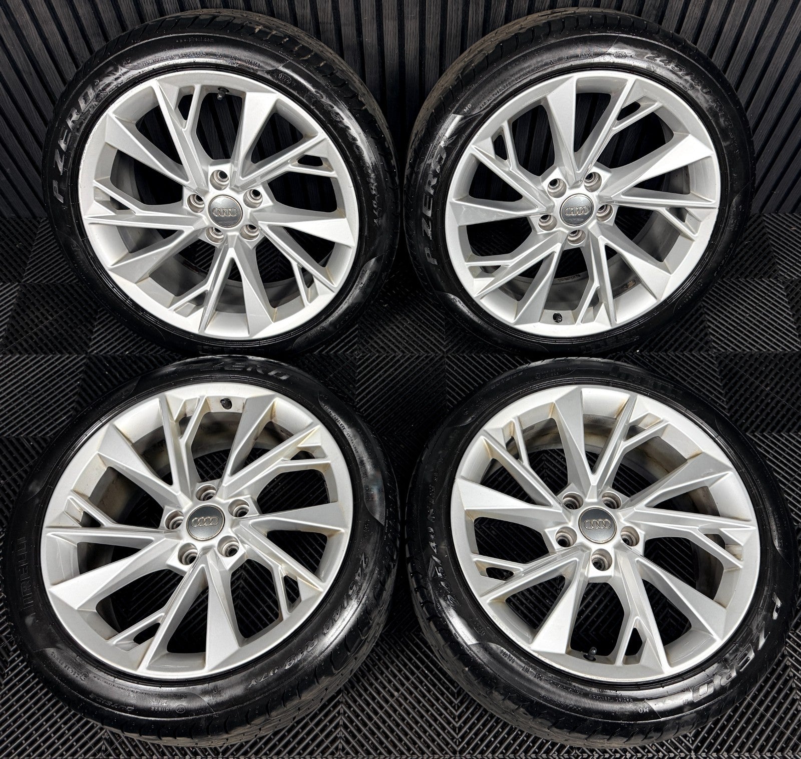 18" Audi A5 Silver Multispoke Alloy Wheels Alloys Tyres 8W0601025FM Genuine