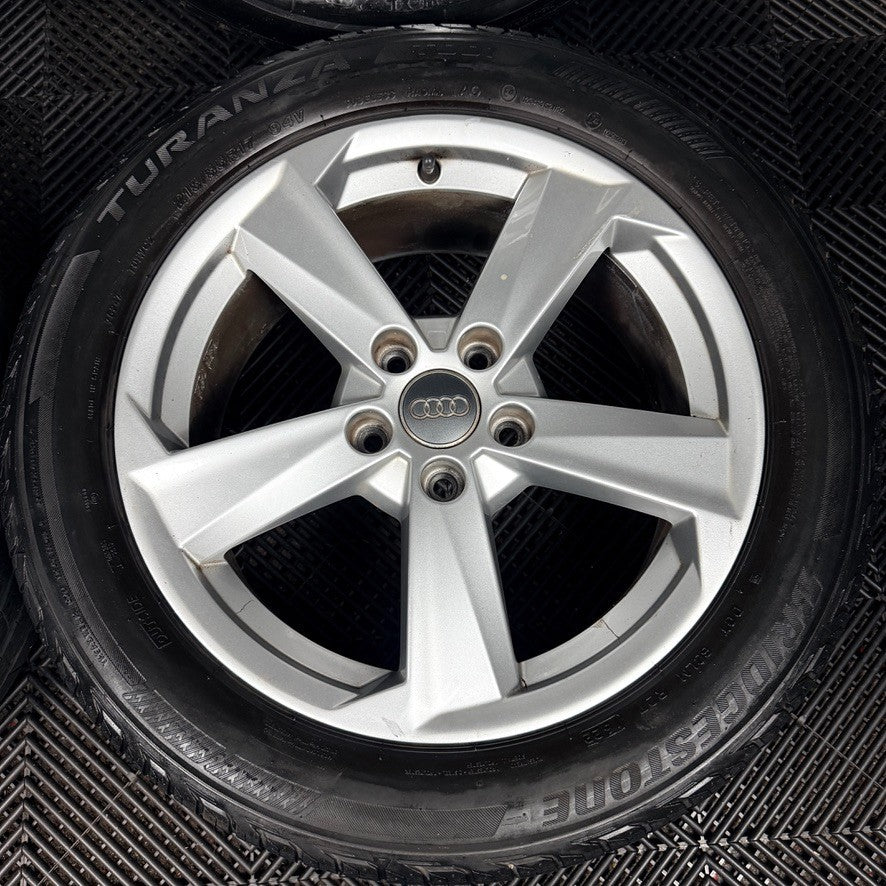 17'' Audi Q2 5 Spoke Alloy Wheels Tyres Alloys 81A601025B Genuine