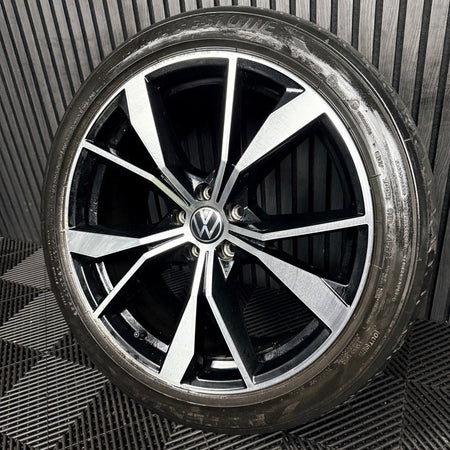 1X 20'' VW Tiguan Misano R Line 5NA601025AH Black DC Alloy Tyre Wheel Genuine