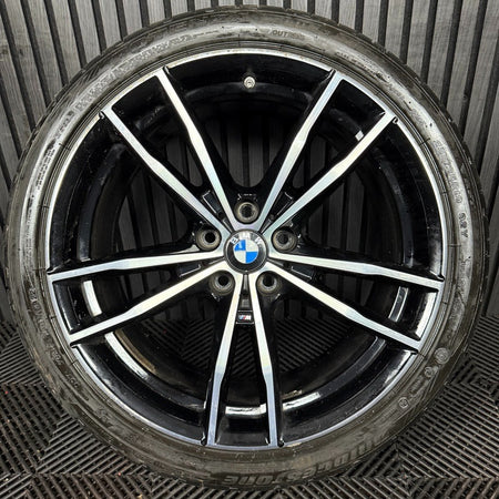 1X 19" GENUINE BMW 3 SERIES 791 M SPORT 4 G20 BLACK DC ALLOY WHEEL 8089893 REAR