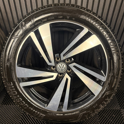 20'' GENUINE VW TOUAREG NEVADA BLACK DC ALLOY WHEELS ALLOYS TYRES Q7 760601025S
