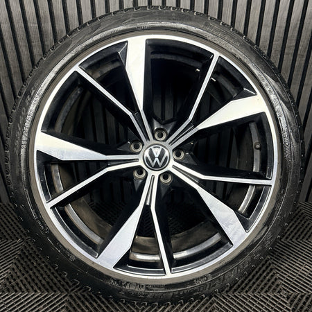 1X 20'' VW Tiguan Misano R Line 5NA601025AH Black DC Alloy Tyre Wheel Genuine