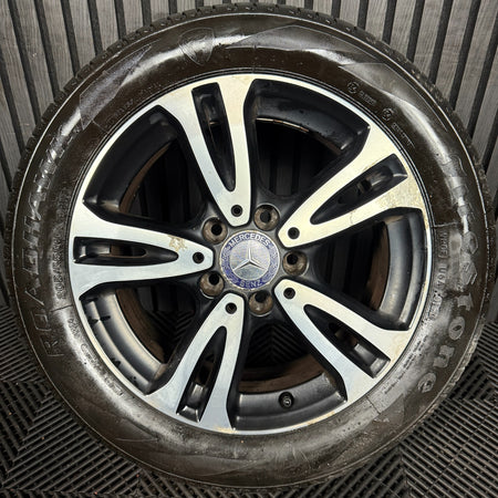 1X 16'' GENUINE MERCEDES A B CLASS CLA BLACK DC ALLOY WHEEL TYRE A2464010000