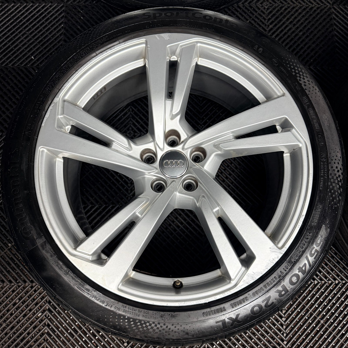 20’’ Audi A7 Line Silver 5 Double Spoke A8 Alloy Wheels Tyres 4K8601025G Genuine
