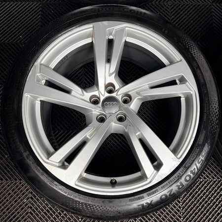 20’’ Audi A7 Line Silver 5 Double Spoke A8 Alloy Wheels Tyres 4K8601025G Genuine